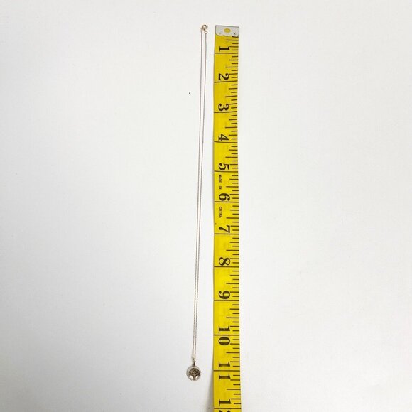 14K YELLOW GOLD TREE OF LIFE PENDANT NECKLACE WITH CUBIC ZIRCONIA - Picture 4 of 14